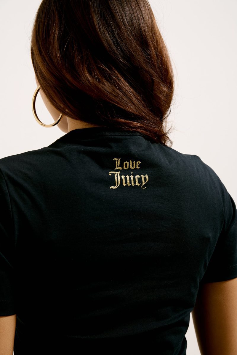 CHOOSEJUICYFITTEDTSHIRT JCGCT125012 101 BLACK 4072 4103