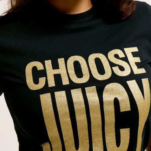 CHOOSEJUICYFITTEDTSHIRT JCGCT125012 101 BLACK 4087