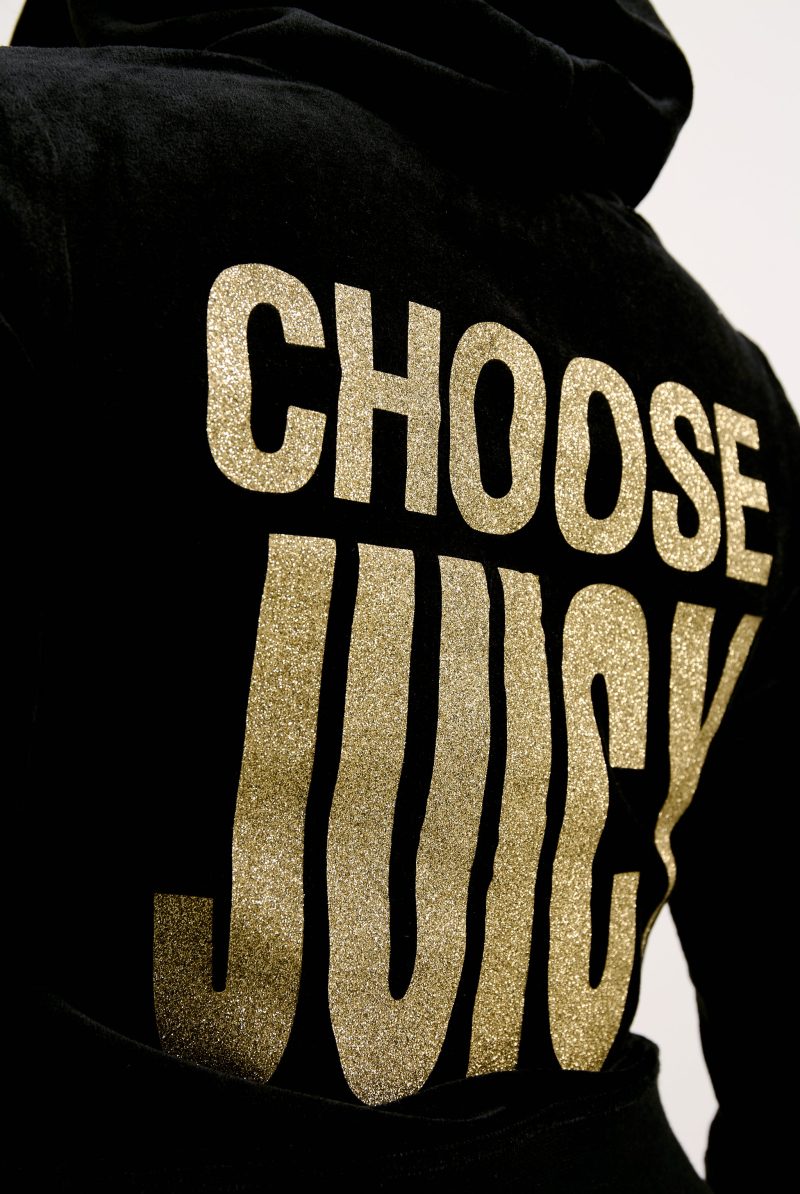 CHOOSEJUICYROBYNHOODIE JCGAS125001 101 BLACK CHOOSEJUICYCAISALOWRISEPANT JCGBJ125002 101 BLACK 4042