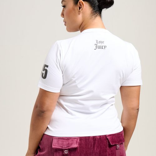 CHOOSE JUICY SLOGAN FITTED T SHIRT JCGCT224008 117 WHITE 14