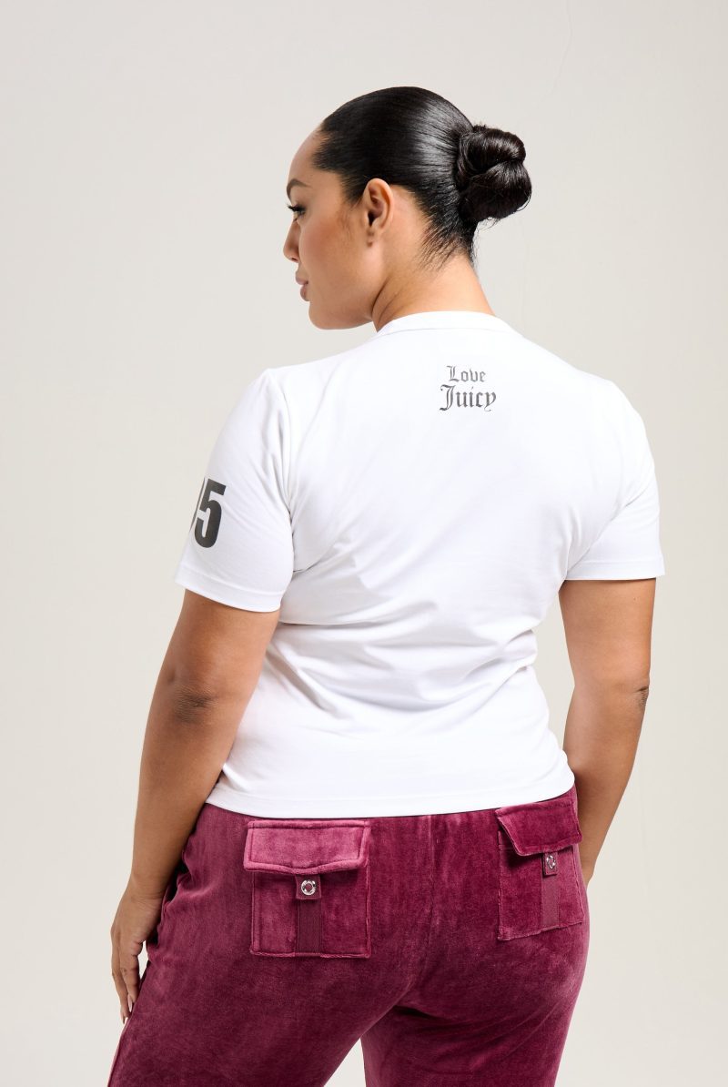 CHOOSE JUICY SLOGAN FITTED T SHIRT JCGCT224008 117 WHITE 14