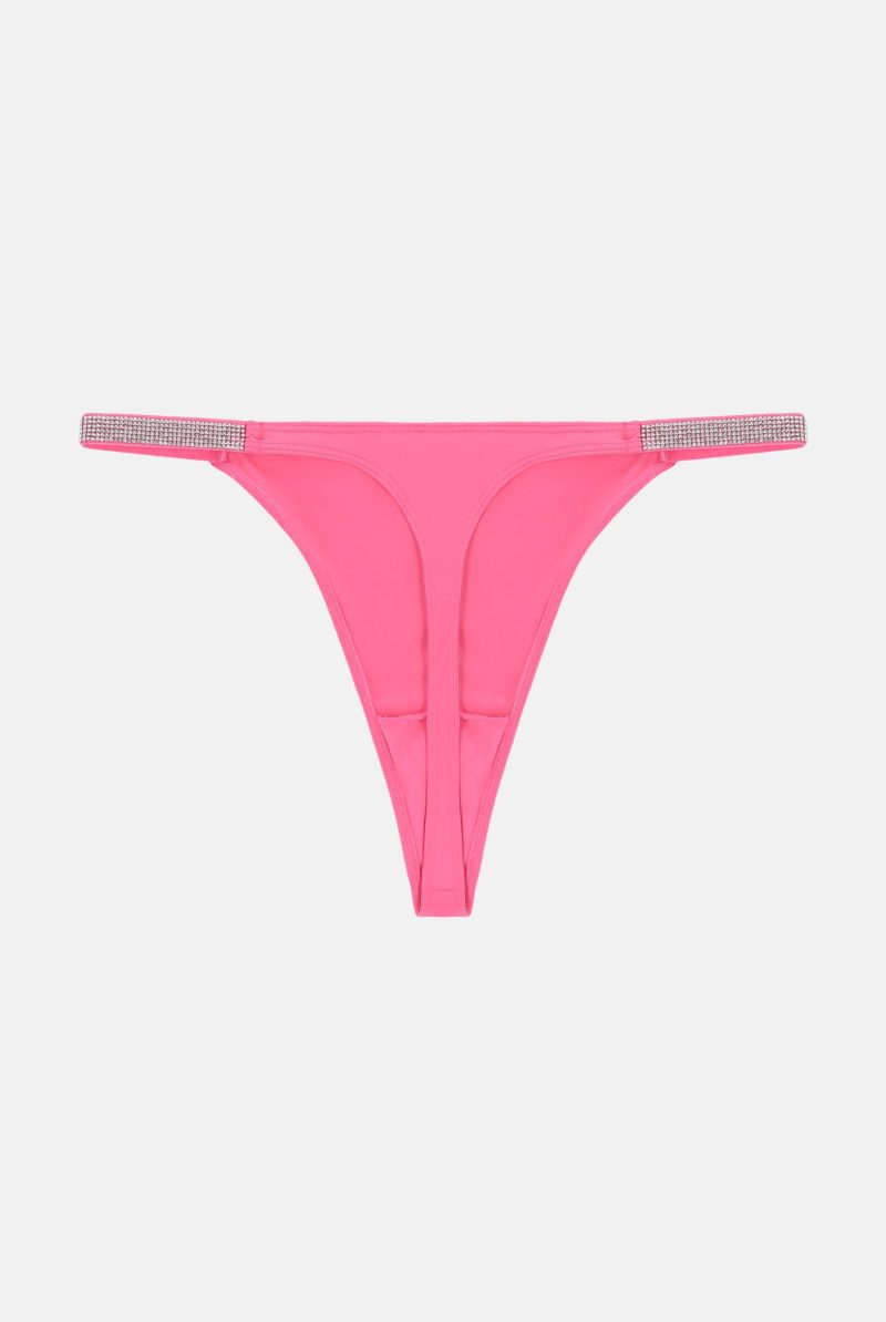 DIAMANTE TAPE THONG JCTTH125953 745 BLACK HOT PINK 02