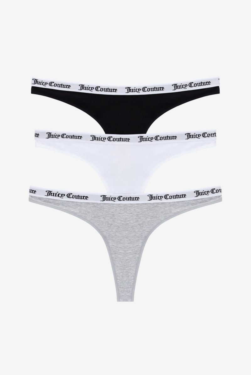 DIDDY THONG 3SET JCLTH224571 767 BLACK SILVER MARL WHITE 01