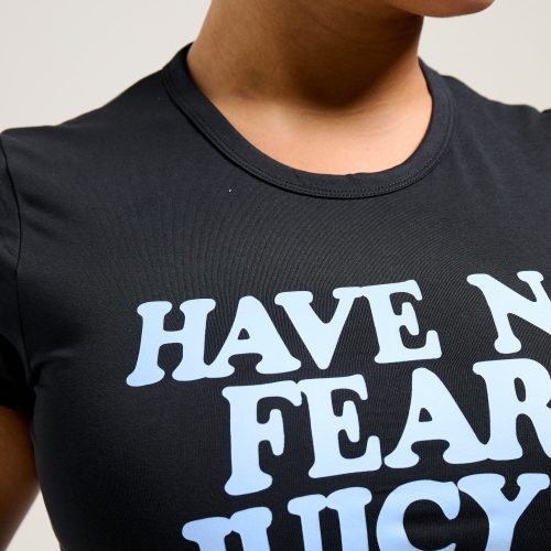 HAVE NO FEAR SLOGAN BABY TEE JCGCT224007 101 BLACK 11