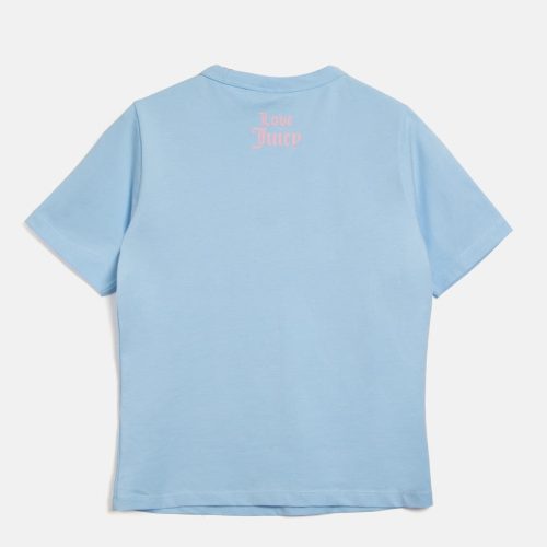 JUICY ANGEL FITTED TSHIRT JCGCT224021 409 POWDER BLUE 0002 Layer9Large