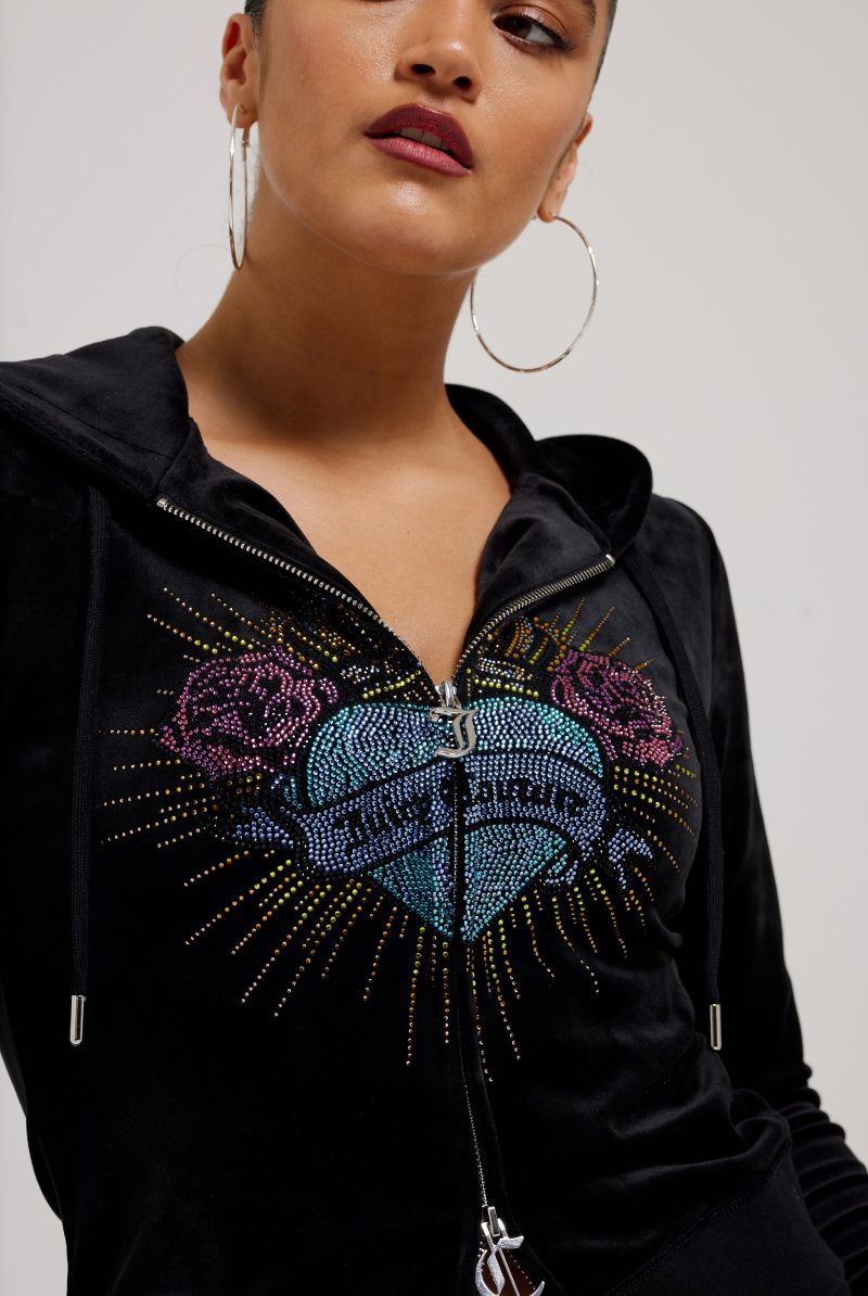 SACREDHEARTROBERTSONHOODIE JCBAS224816 101 BLACKANDSACREDHEARTLAYLATRACKPANTS JCBBJ224817 101 BLACK 7474